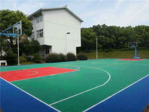 安吉硅pu篮球场建设